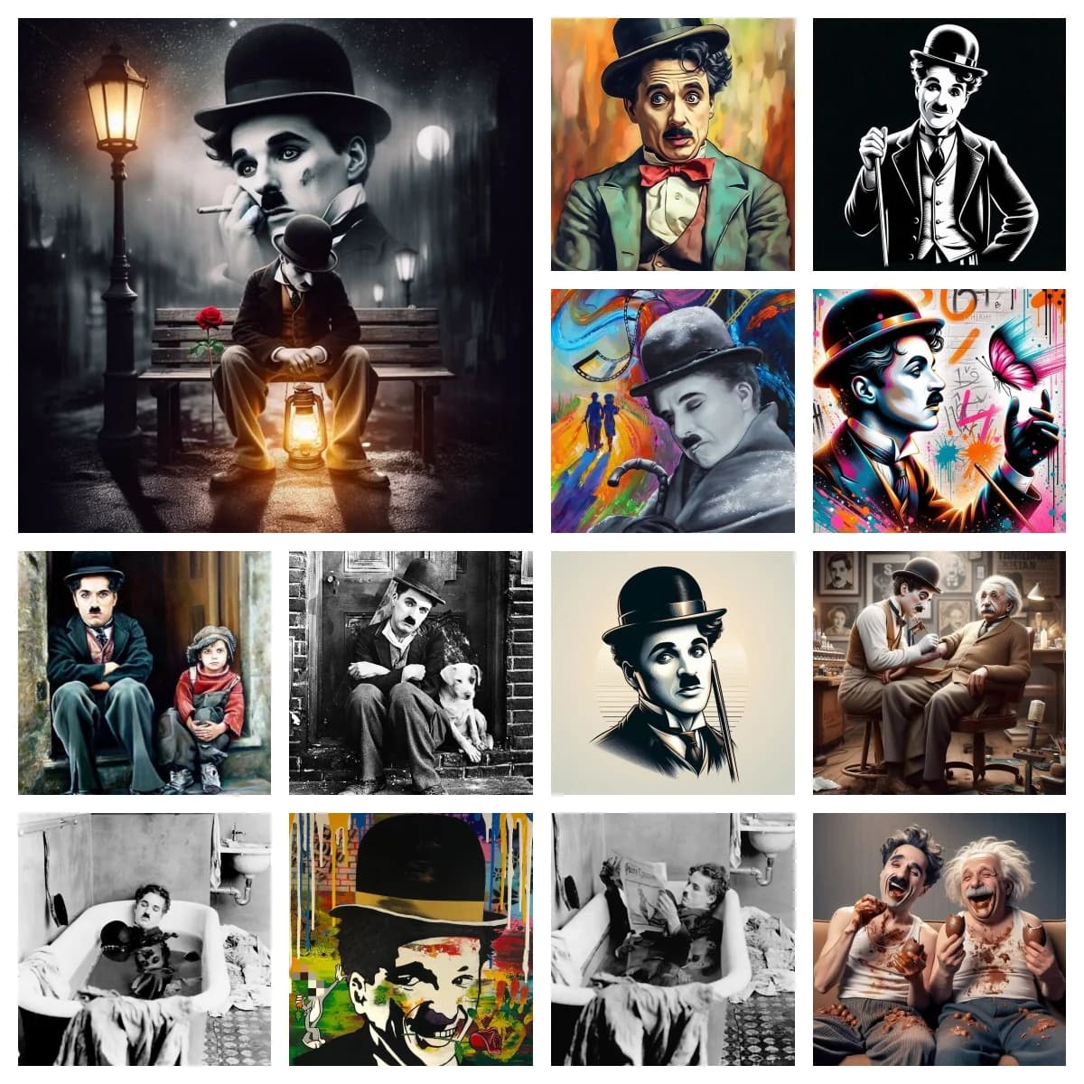 Wall Decoration Diamond Painting C-Chaplin Diamond Embroidery DIY Festival Gift Home Office Bedroom Decoration Round Diamond Full Diamond