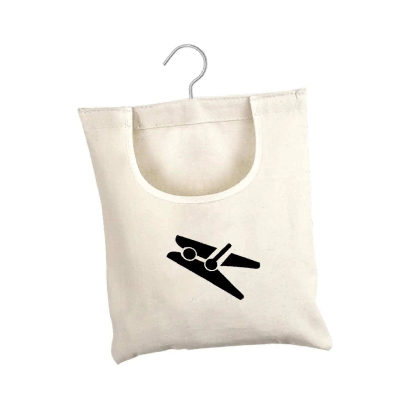 Canvas spring bag with swivel hook to arrange and store laundry springs, for domestic, indoor and outdoor use