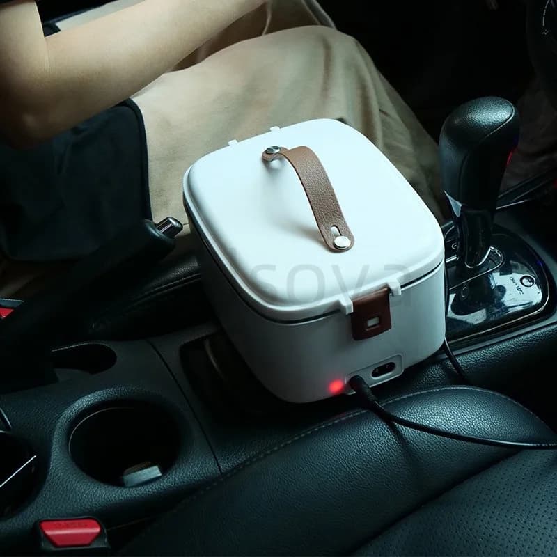Scaldavivande elettrico portatile per casa, auto o camion, contenitore termico per il pranzo, bento box riscaldabile per l'ufficio.