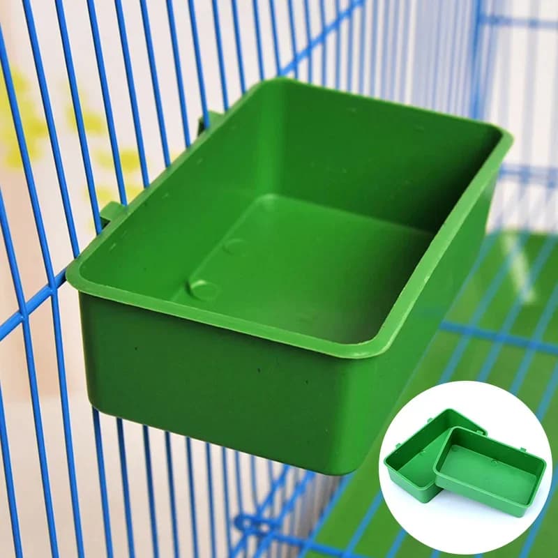 1 pz Bird Water Bath vasca Pet Bird Bowl pappagalli parrocchetto Birdbath Cage Hanging Small Parrot Cage Pet Bird Cage accessori