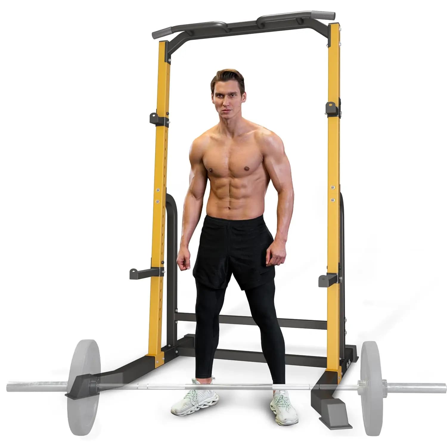 Pull Up Bar Dip Bar Squat Rack Workout Dip Station Height Adjustable Free Standing Chin Up Bar, Custom