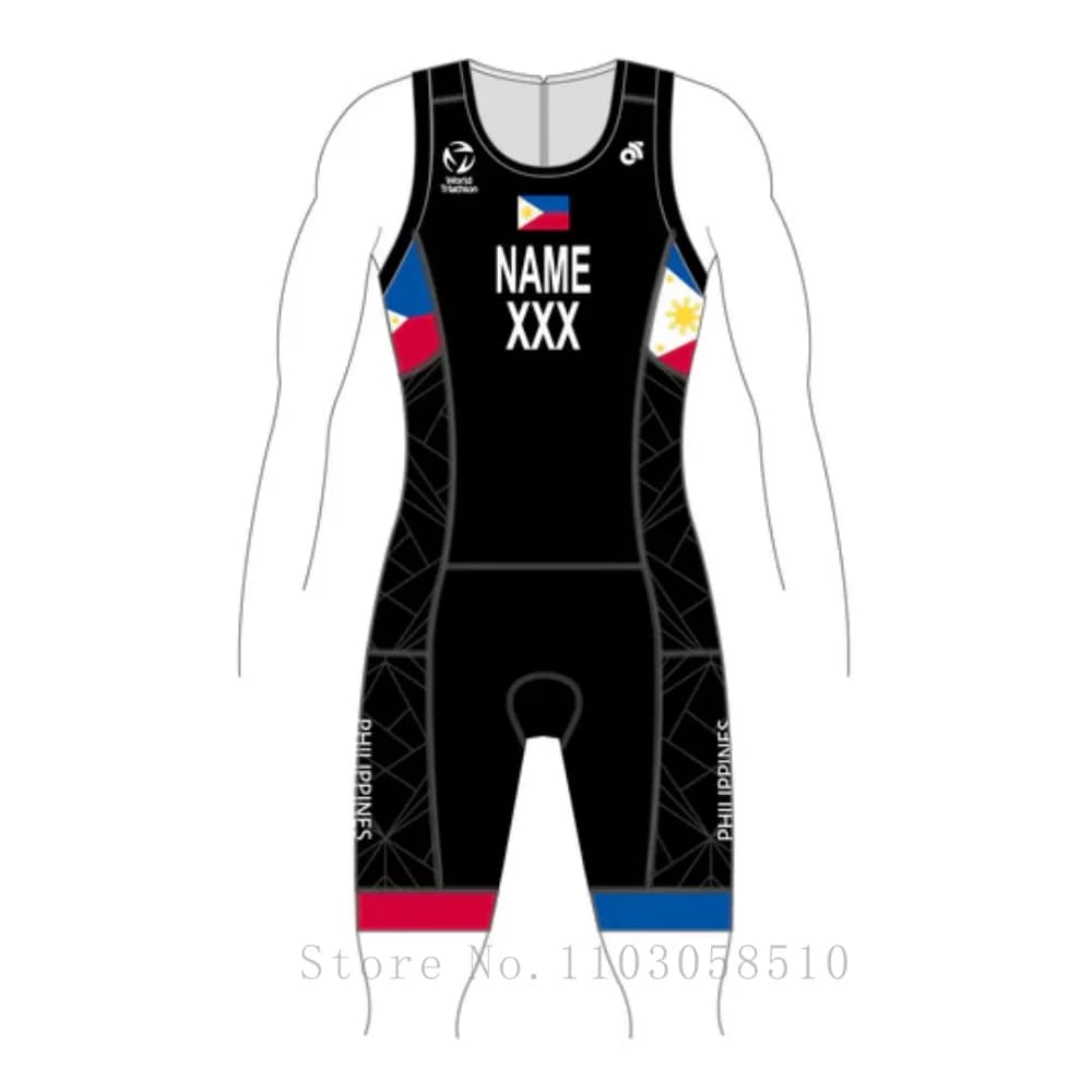 PHILIPPINES PERFORMANCE TRI SUIT-Custom NAME COUNTRY WORLD CYCLING JERSEY POLO TECH TEE TECH BIB SHORTS JERSEY TRI SWIMSUIT