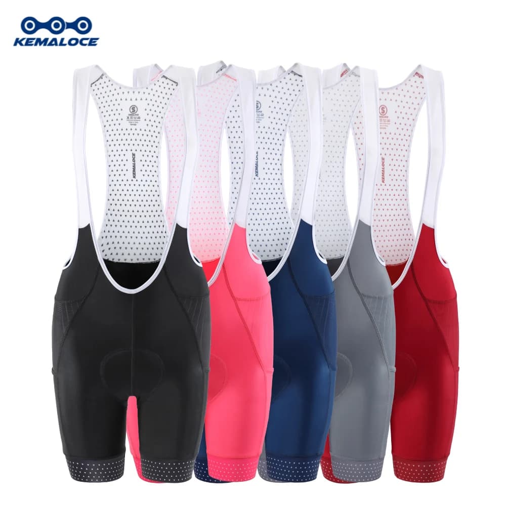 Women's Cycling Shorts KEMALOCE Summer Bike Shorts Breathable Black Pocket and Pink Bicycle Shorts with Women's Gel Pad 5D