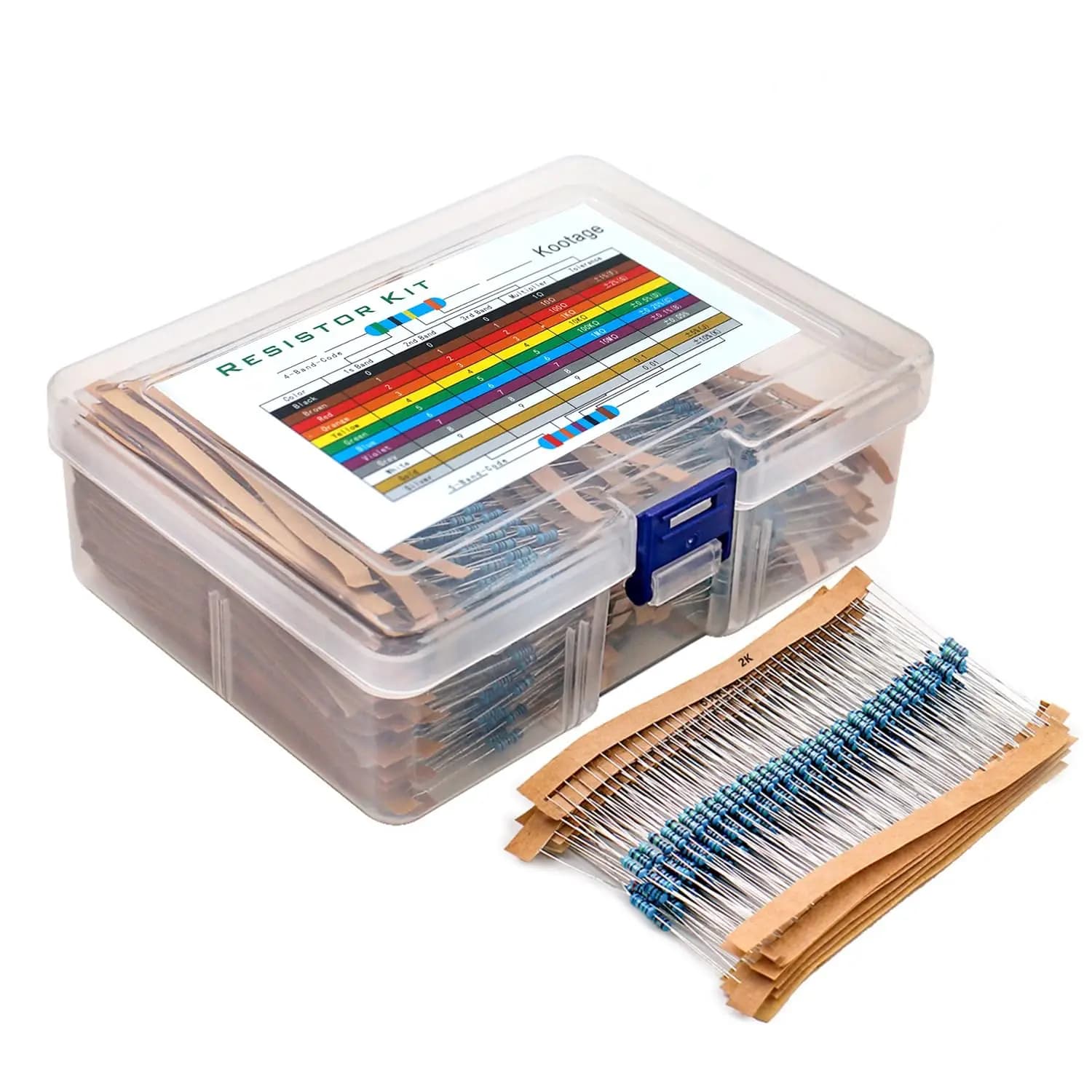 300/600 pezzi 1% Set resistore Resistenza 1/4W Kit resistori a film metallico 10Ohm ~ 1M Ohm 30 valori Kit componenti elettronici