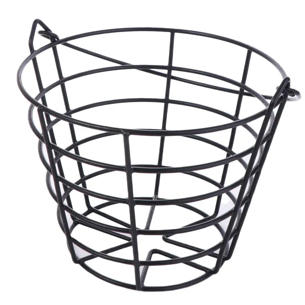 Cestino per palline da golf in filo metallico con manico per palline da golf, contenitore per palline da golf, contenitore impilabile