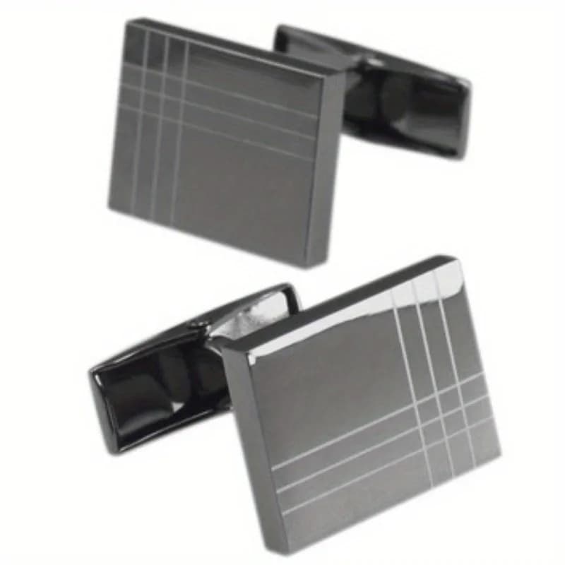 1 pair laser crystal cufflinks for men's French shirt cuffs, gift