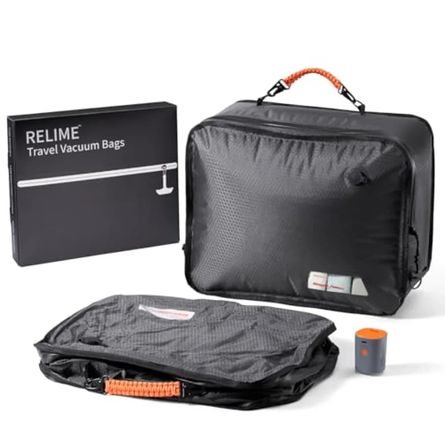 Sacchetti Sottovuoto Serie Apex per Valigie da Viaggio 180 ° Sacchi Sottovuoto Riutilizzabili per Viaggi, Cubi di Compressione per Vestiti