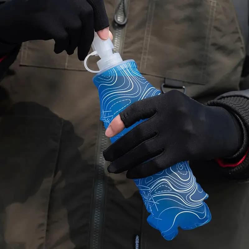 Flexible Water Bottle Foldable Running Hydrating Bottle Silicone Hydrating Pack Portable Outdoor Sports Bar for Travel and Hiking