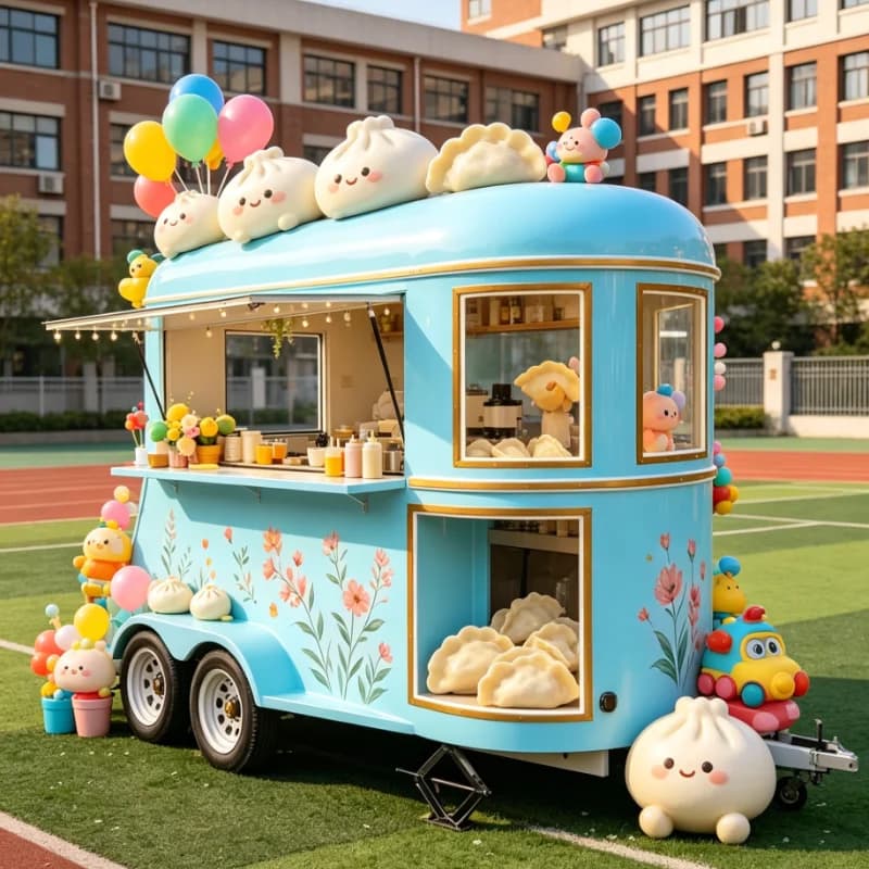 Carrello Frullatore Personalizzato con Espositore per Frutta per Eventi Estivi e Vendite su Campus Scolastici