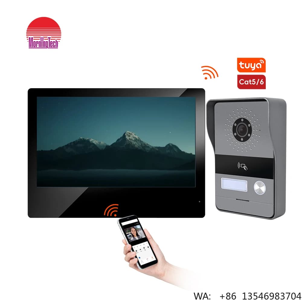 Videocitofono Smart 1080P con Visione Notturna, Alimentazione POE, Telecamera Campanello Touchscreen 2MP/4MP per Appartamenti e Ville