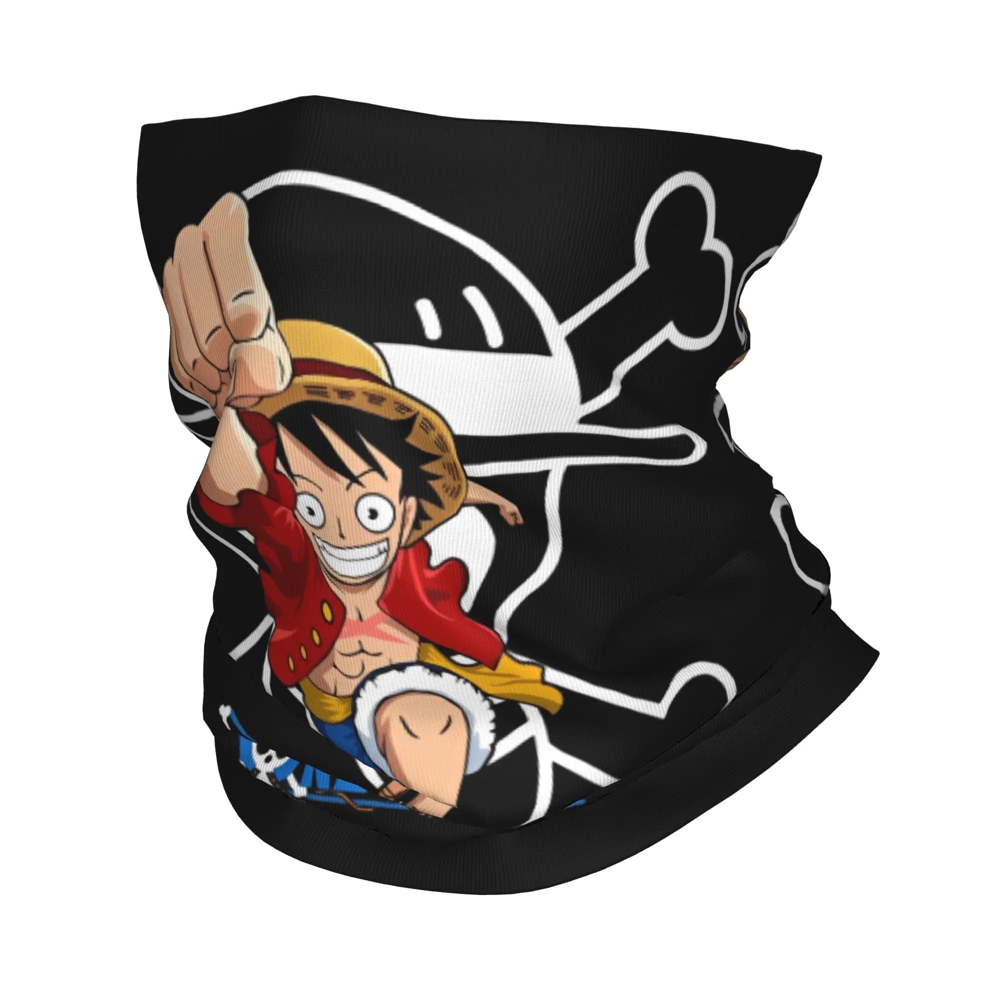 Bandana One Piece Luffy Manga, Copricollo Stampato, Sciarpa Avvolgente, Maschera Calda per il Viso, per Pesca, Uomo Donna Adulto, Lavabile