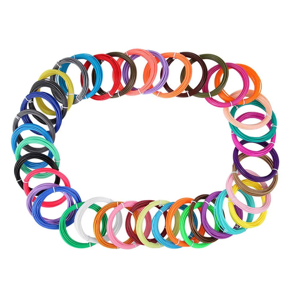 Filamento PLA Colorato per Stampa 3D con Penna, 10/20/30 Colori, 100/150/200M, Ricarica in Plastica Sicura Senza Fumo per Penna 3D per Bambini