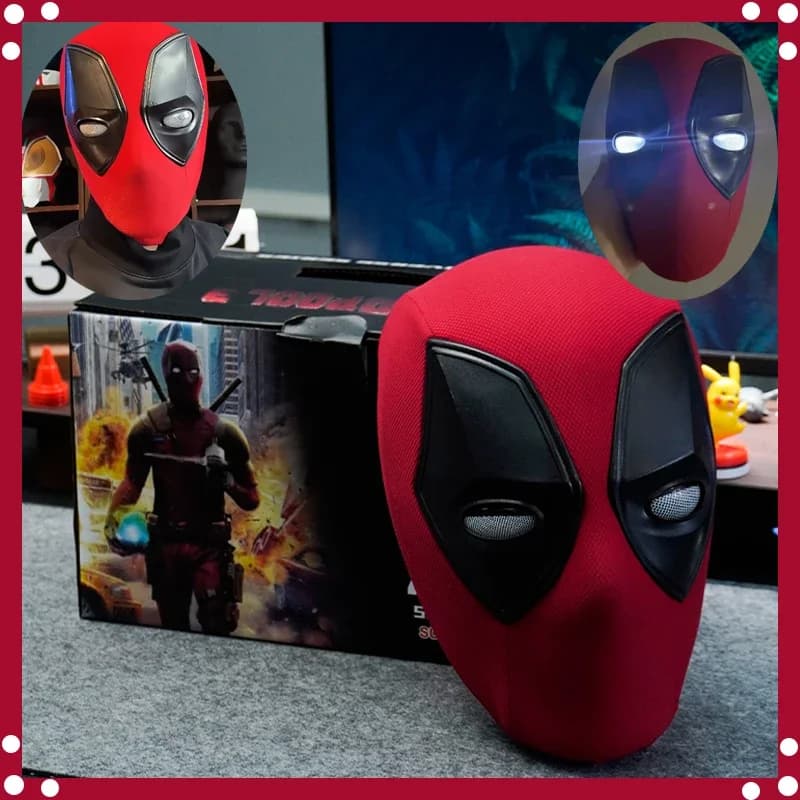 Mascara Deadpool Mobile Eye Electronic Mask Deadpool with Lighting and Music DecorationTelecomando Cosplay Halloween Gift
