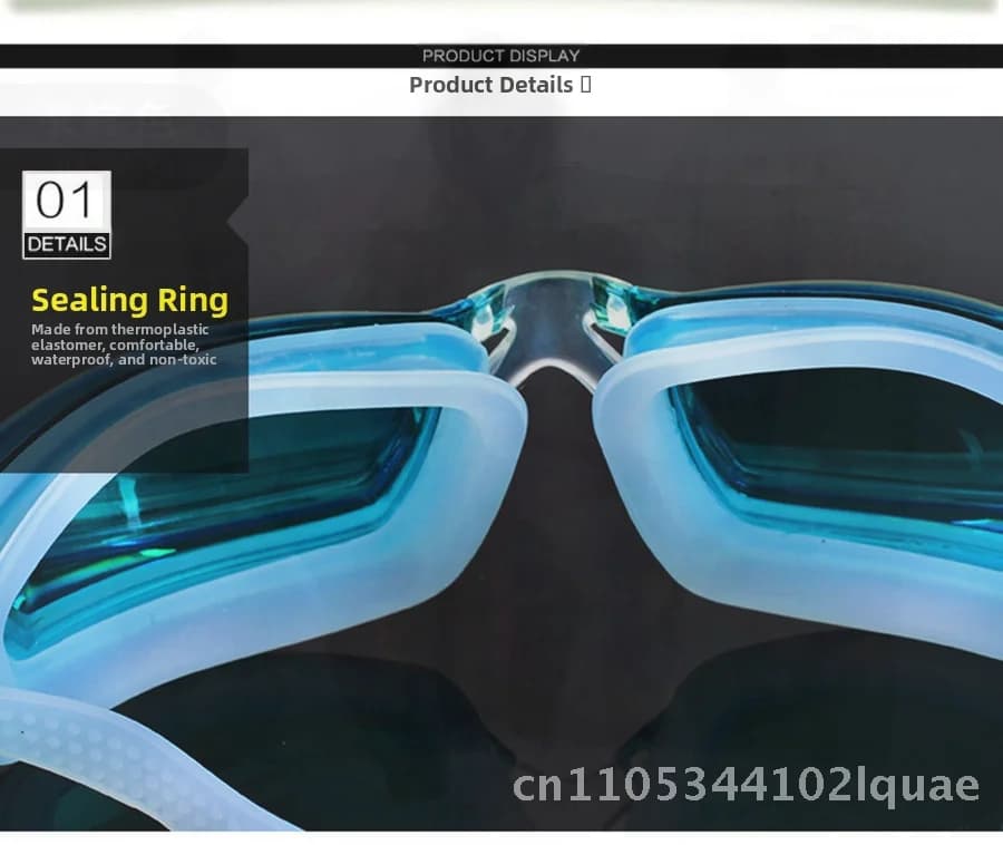 Mc2800 High-end Adult Swimwear High-end galvanic immersion glasses waterproof anti-fog with large frame High definition swim