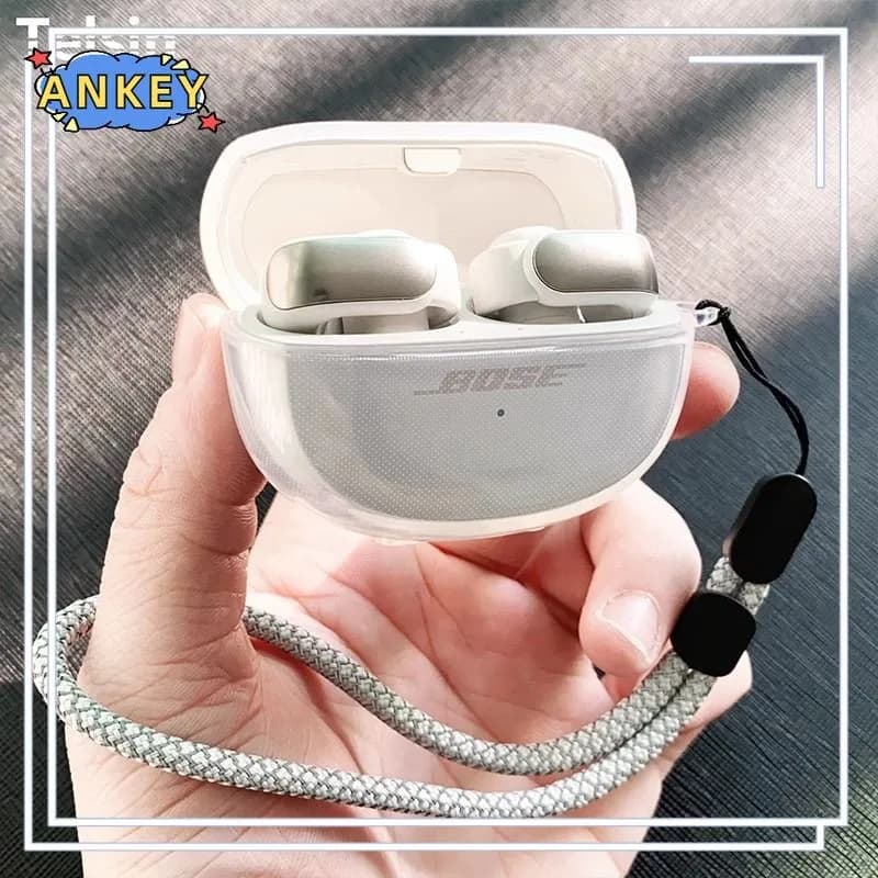 Custodia trasparente per auricolari Bose Ultra Open Cover protettive trasparenti in TPU Custodia per auricolari Bluetooth portatile