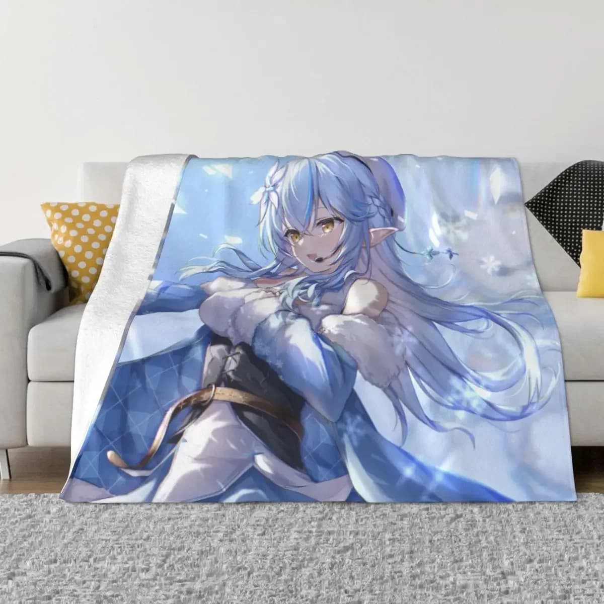 Holovive Virtual Host Group Box coperta flanella decorazione Yukihana Lamy copriletto portatile per la casa