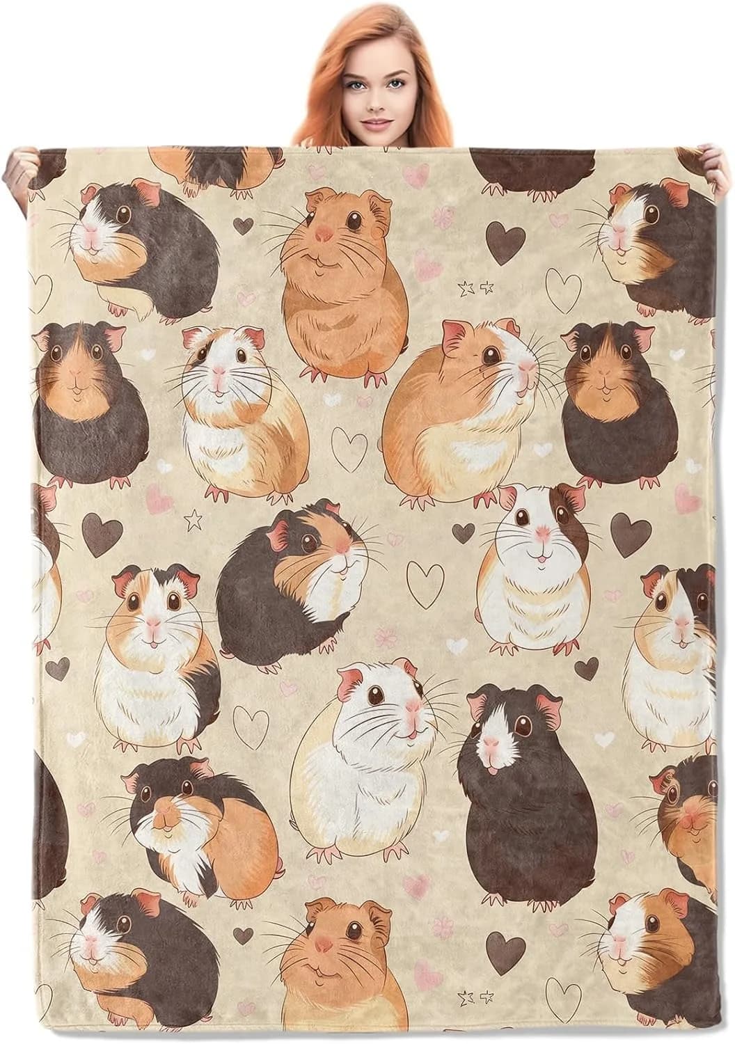 1PC adorabile modello di porcellino d'India Coperta sottile Regali per gli amici Divano letto Auto Casa Campeggio Per gli amanti degli animali uso per tutte le stagioni