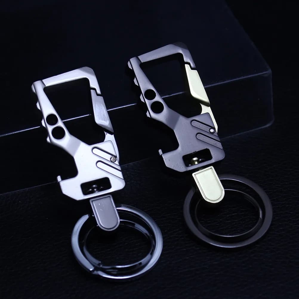 Premium Heavy Duty Bottle Opener Keychain Metal Key Ring Chain for Car Home Keys Stylish Elegant Design Built in Key Lock Anti