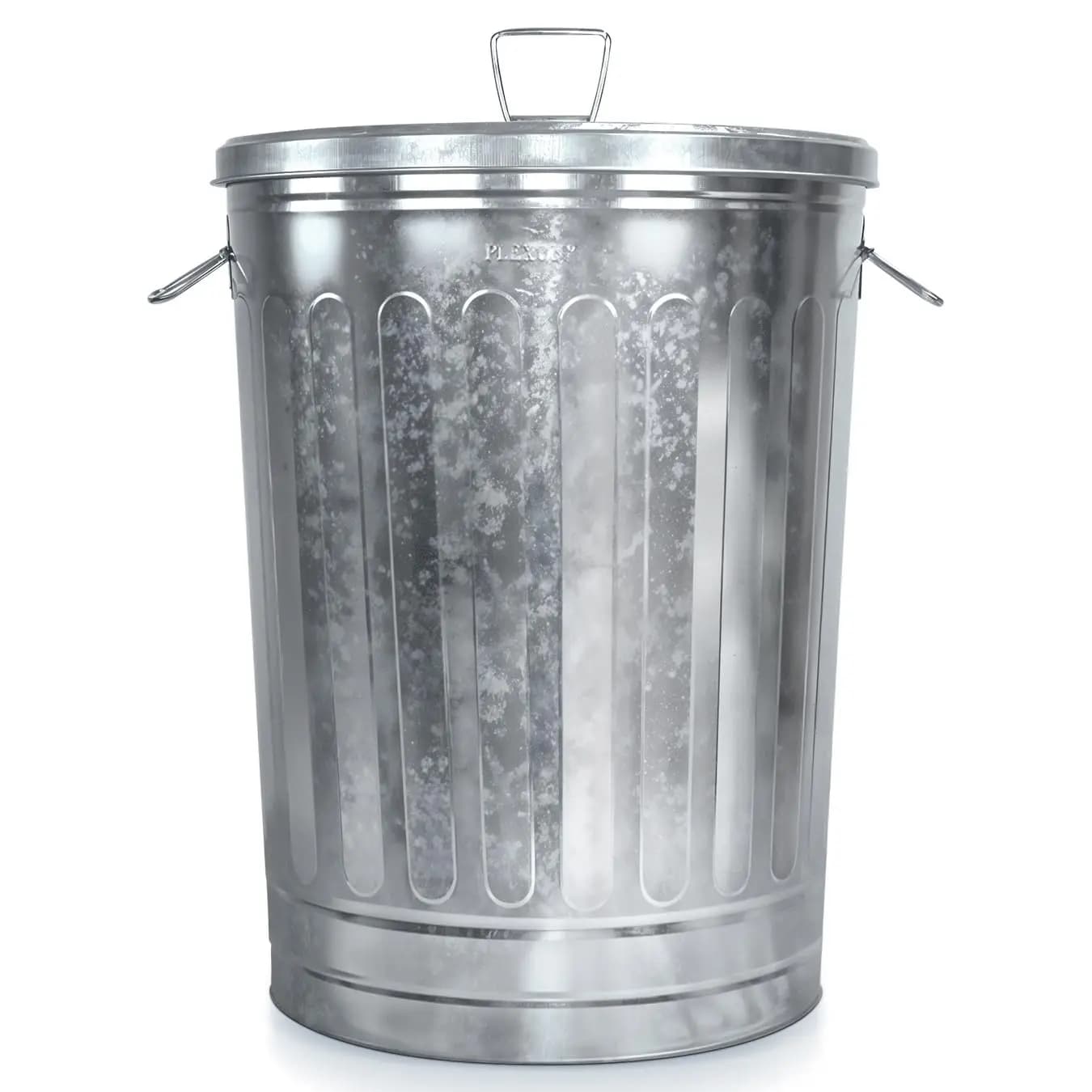 31 Gallon Metal Trash Can with Lid Outdoor - Large Galvanized Trash Can - Retro Farmhouse Outdoor Garbage Can with, Customized
