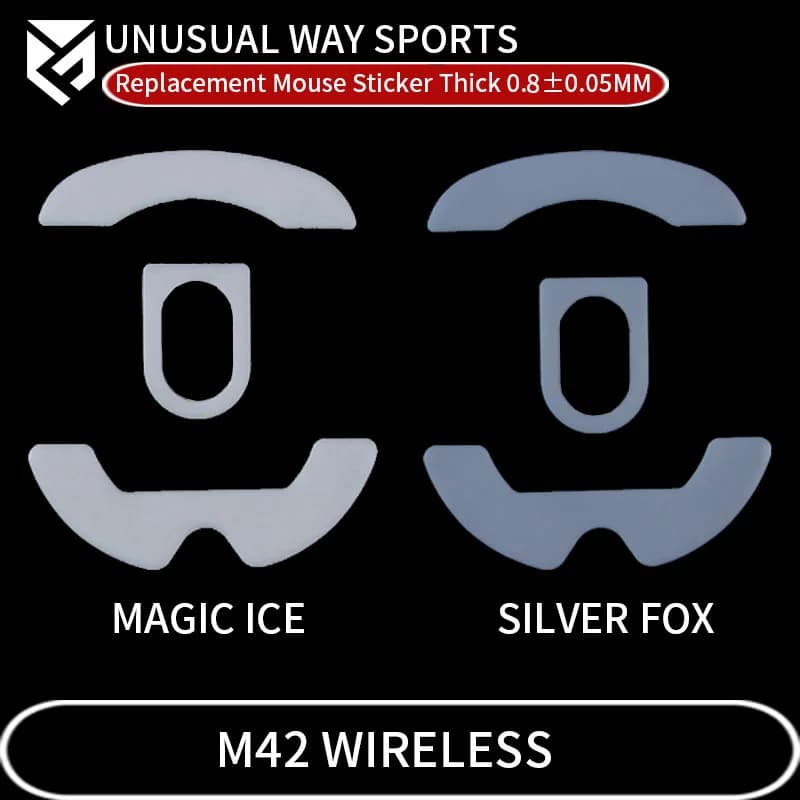 InsolitoWaySports Mouse Pattini Piedi Xtrfy M42 Wireless Magic Ice Pink Black Silver Fox