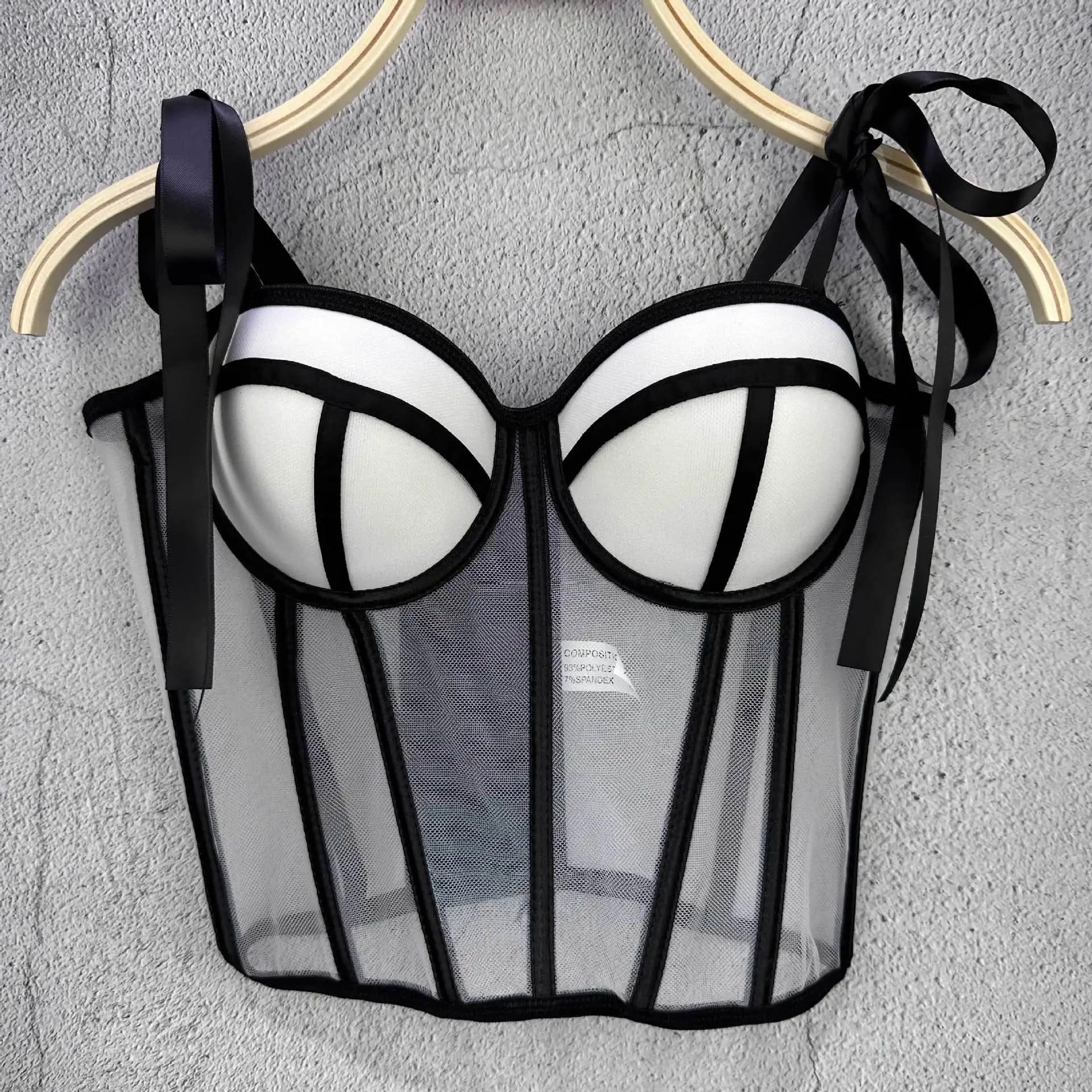 Women Corset Top Strappy Smocked Camisole Undershirt Lady Underwear Bottoming Outer Wear Sexy Fishbone Waist Tops Mujer Lingerie
