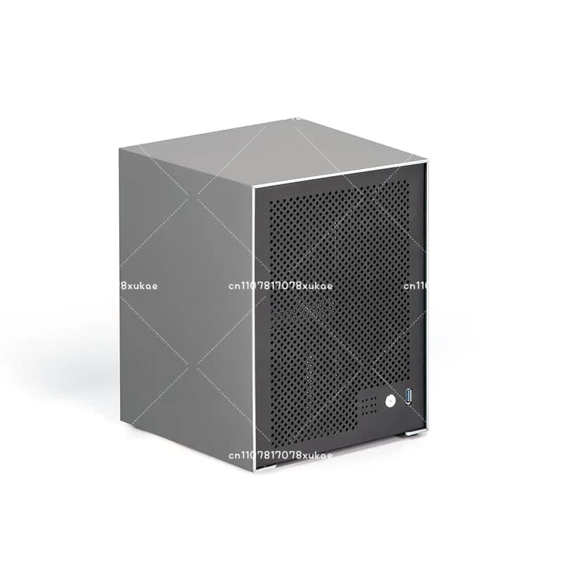6-Disk NAS chassis aluminum shell itx main board small 1u power supply flying cow black group storage service chassis