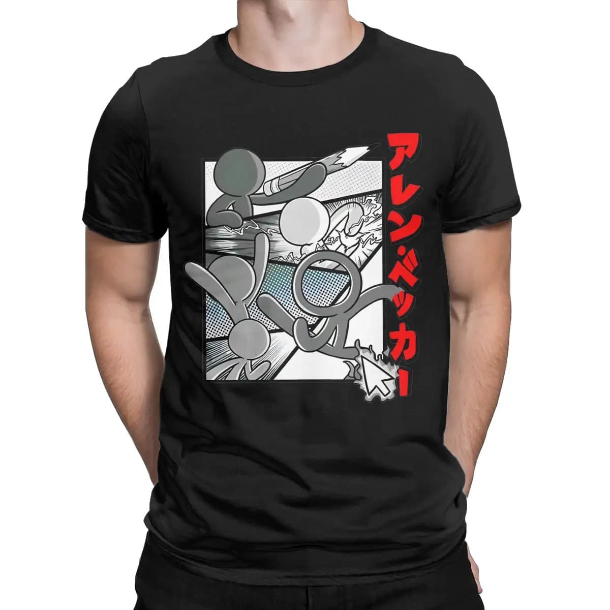 Humor Alan Becker Manga T Shirt Men Women 100% Cotton Tee Shirt Birthday Gift Clothing
