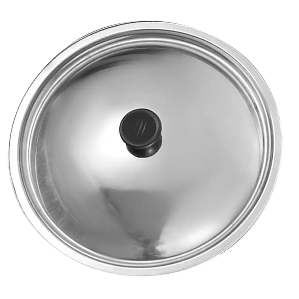 Coperchio Universale in Acciaio Inossidabile per Padella, Wok, 22 cm, con Manopola in Bachelite Resistente al Calore e Lavabile in Lavastoviglie