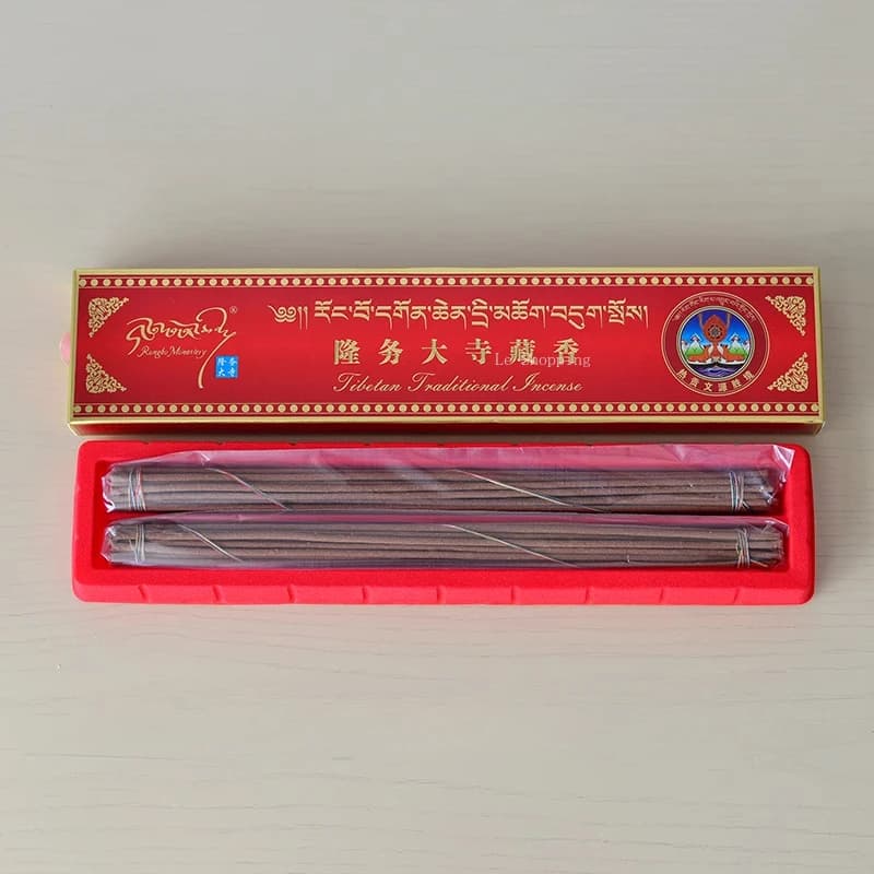 Incenso in stick naturale/Tempio lungo Wu Tempio di incenso tibetano per la meditazione interna buddista Purificazione della mente Joss Stick
