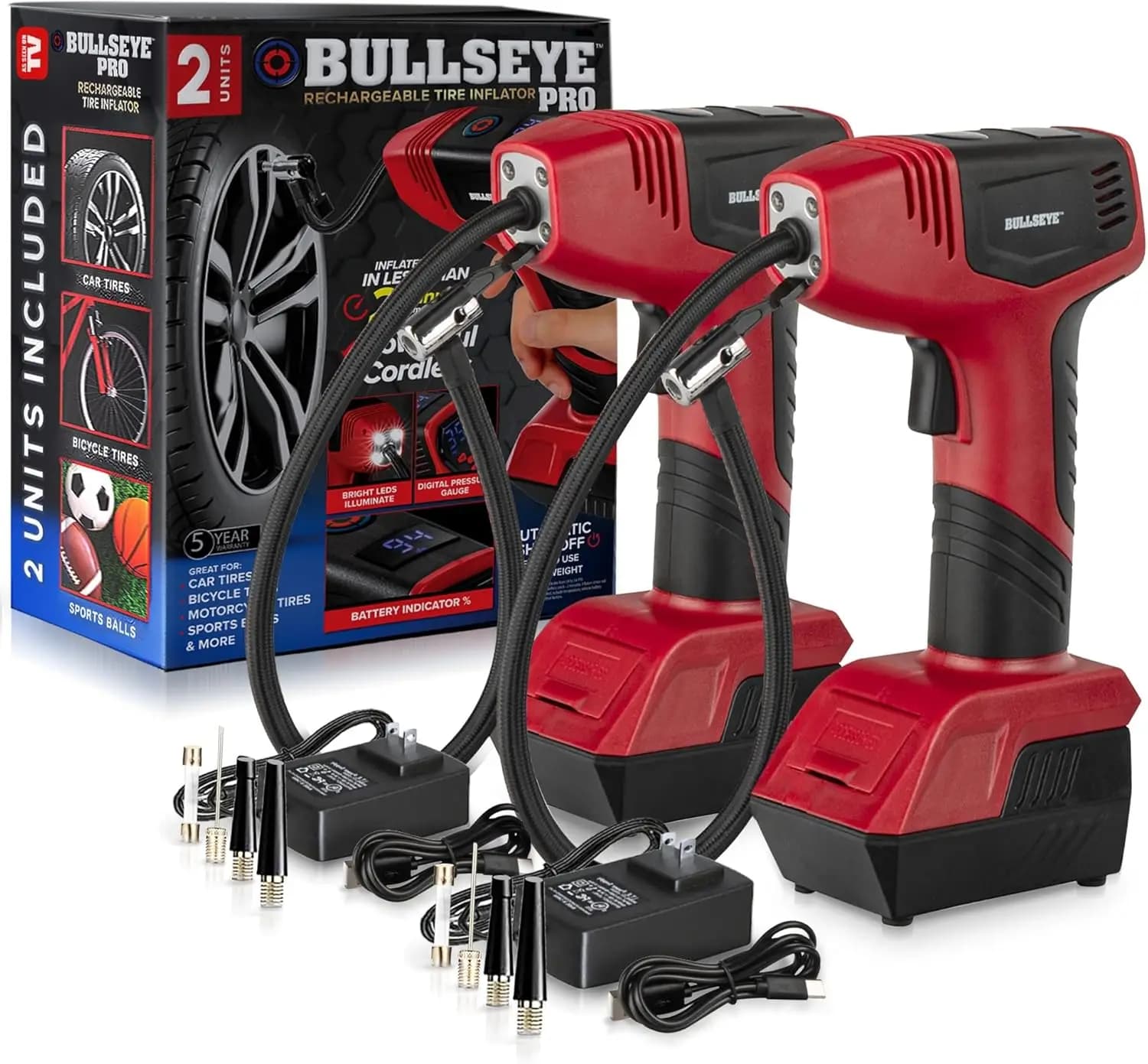 Calibro preimpostato per gonfiaggio pneumatici Bullseye Pro digitale fino a 150 PSI per lavaggio auto e manutenzione dei veicoli