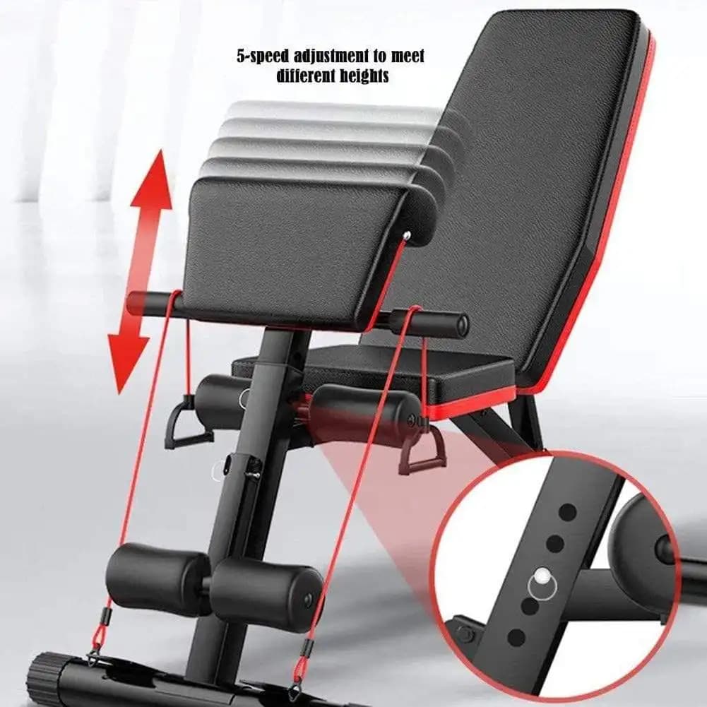 Adjustable Multifunctional Bench for Sit-Up and Weight Lift, Gym Training Folder