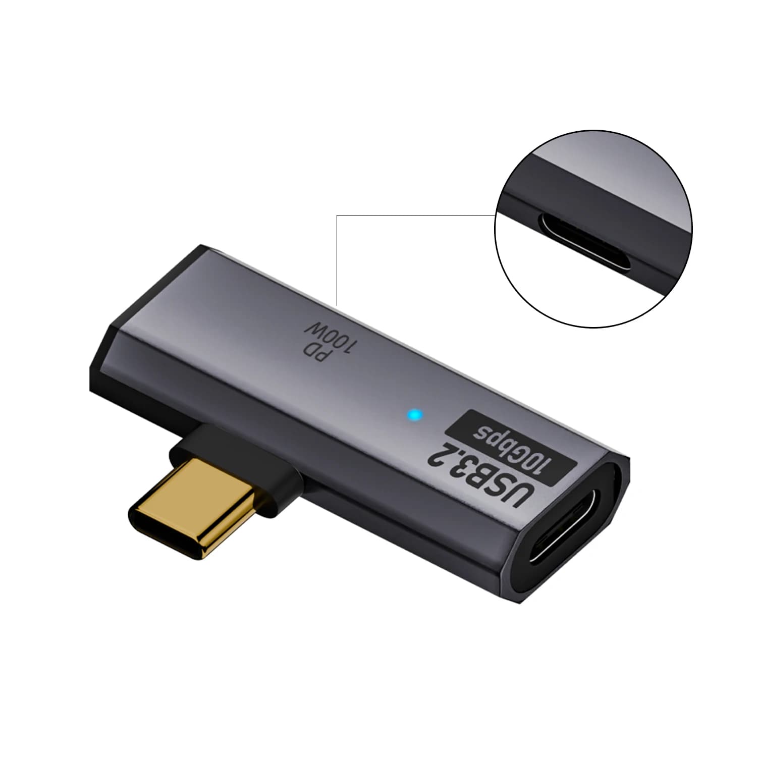 USB C Splitter Type C Male to Dual Female 2 in 1 Adapter PD 100W Fast Charging Charger & 10Gbps Data OTG for Laptop Tablet Phone