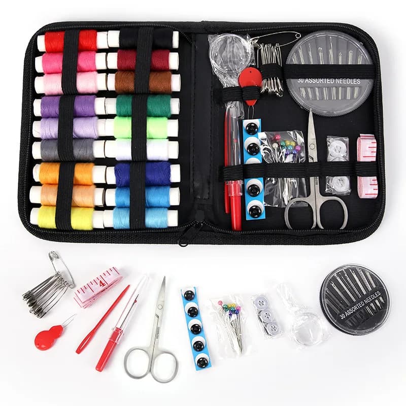 Kit da cucito Set di scatole da cucito multifunzione fai-da-te per quilting a mano cuciture filo da ricamo accessori per cucire kit di strumenti per cucire