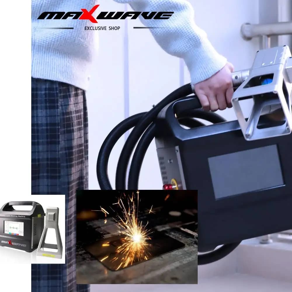 20W 30W 50W Portable Hand-held Fiber Laser Marking Machine For Engraving DIY Print Metal Gift LOGO QR BAR Code Word IMage