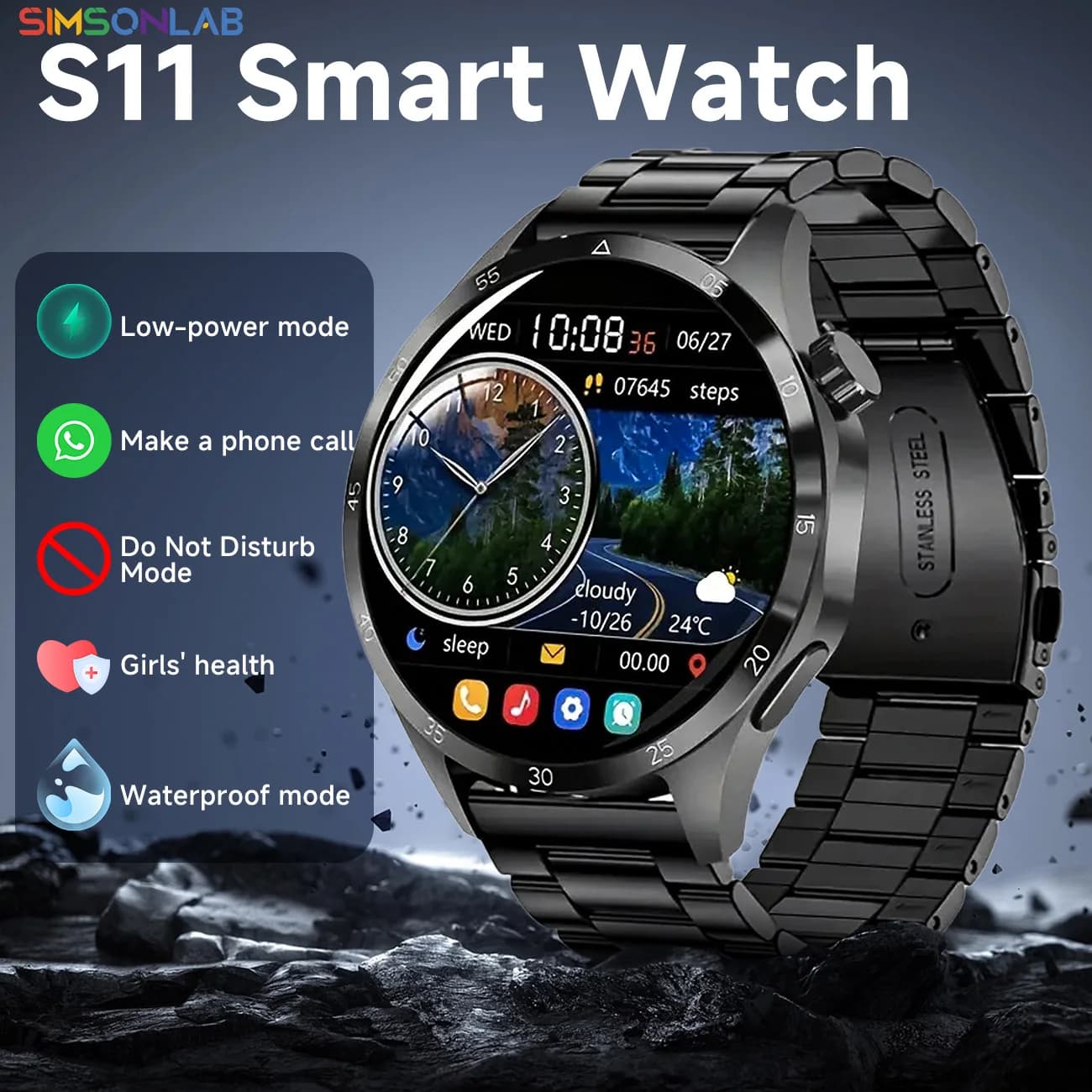 Nuovo Smartwatch Android iOS 1.52'' con Chiamata Bluetooth, Lettore Musicale, Monitoraggio Salute per Uomo e Donna, Tracker Sportivo per Esterni 2026