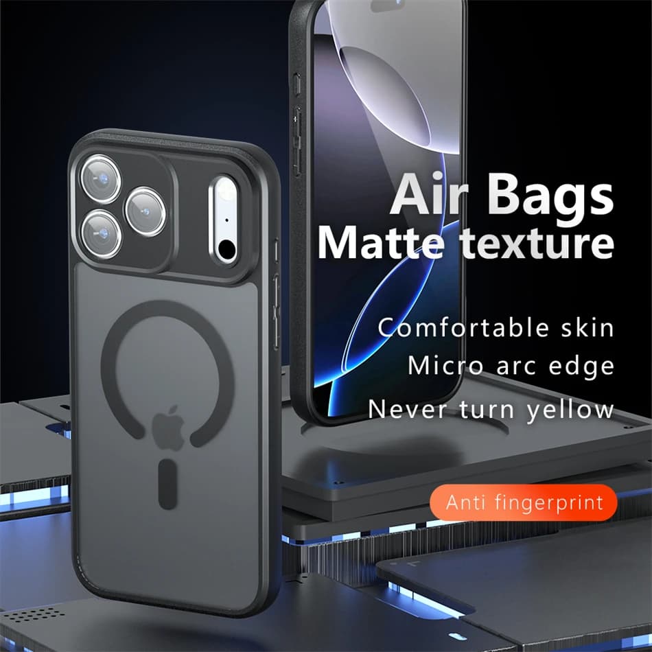 Custodia Magnetica Wireless Magsafe Antiurto Opaca per iPhone 17, Compatibile con iPhone 11 12 13 14 15 16 17 Pro Max