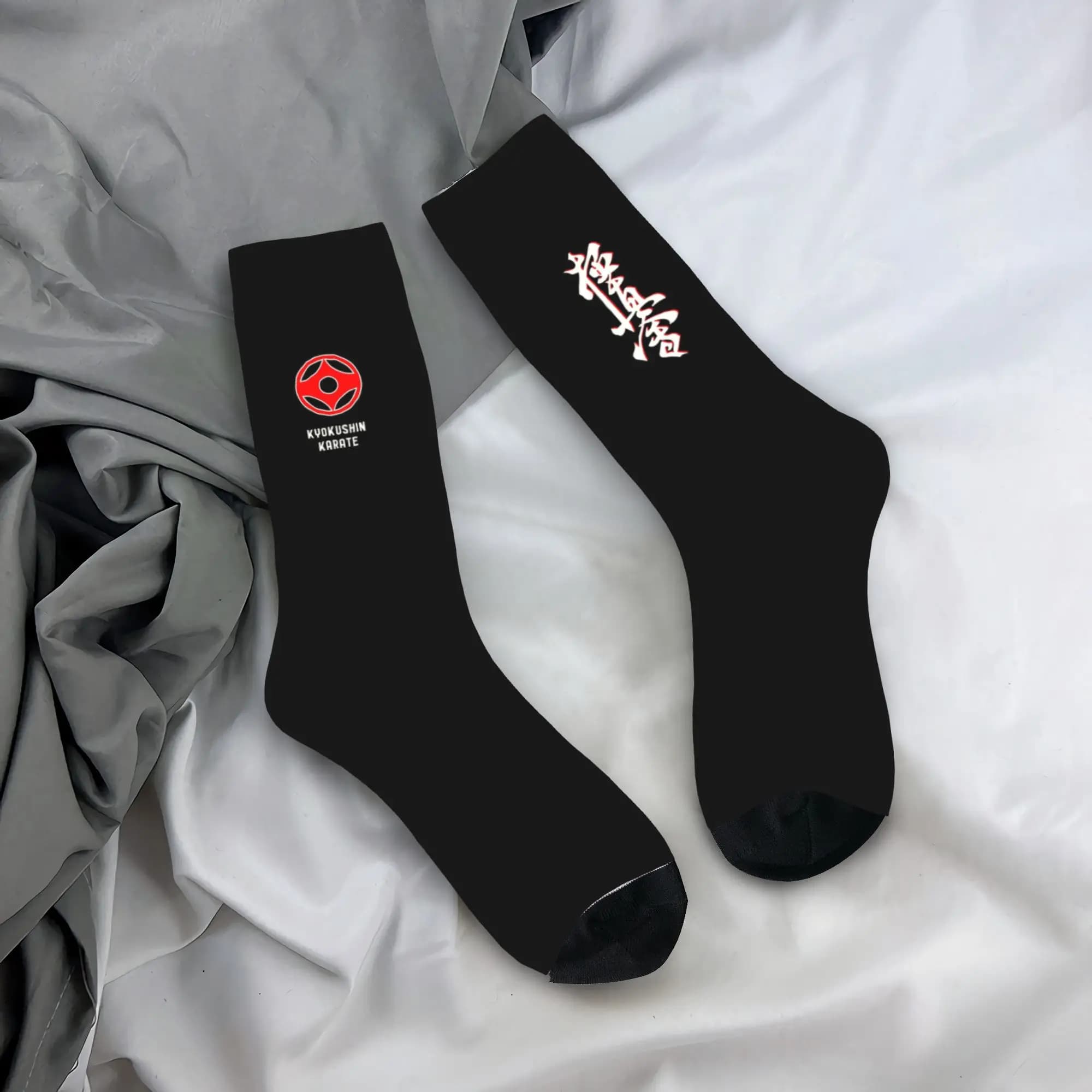 Custom Karate Kyokushin Dress Socks Men's Women's Warm Fashion Martial Arts Crew Socks
