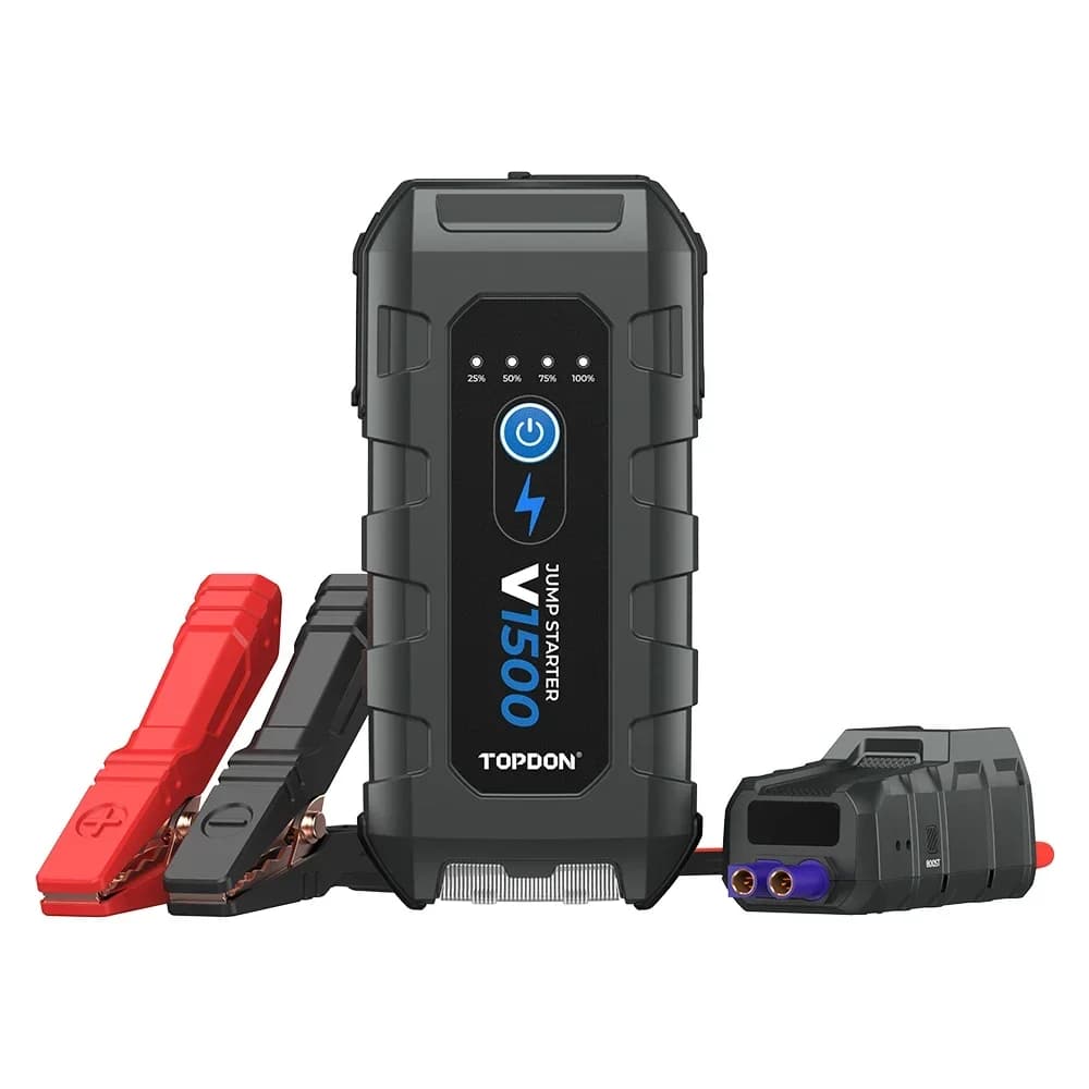 Gigafactory TOPDON V1500 Avviatore di Emergenza Multifunzione con Super Condensatore, Power Bank Portatile e Booster Batteria Multifunzione
