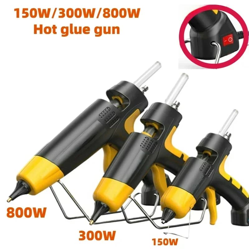 Pistola per colla a caldo da 7mm/11mm Colla stick Pistola professionale in silicone ad alta potenza Plug-in Riscaldamento rapido Creazione di strumenti di riparazione auto fai da te