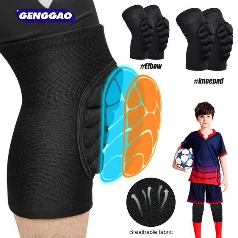 1 Paio di Ginocchiere e Gomitiere Protective in Spugna Spessa, Protection Anti-shock for Sport, Skating, Football, Volleyball