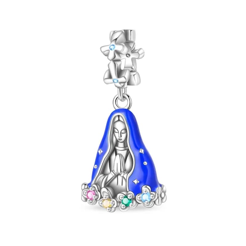 Offerta imperdibile: Charm pendente in Argento Sterling 925 Nossa Senhora Aparecida con Zirconi CZ scintillanti per braccialetti da 3mm, gioielli fai da te da donna