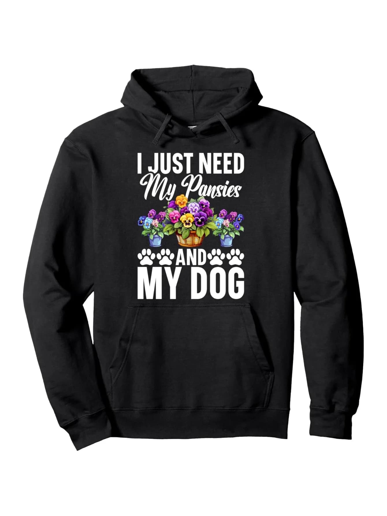 Pansy, flower seeds, plant pansy, floral gardening, hoodie