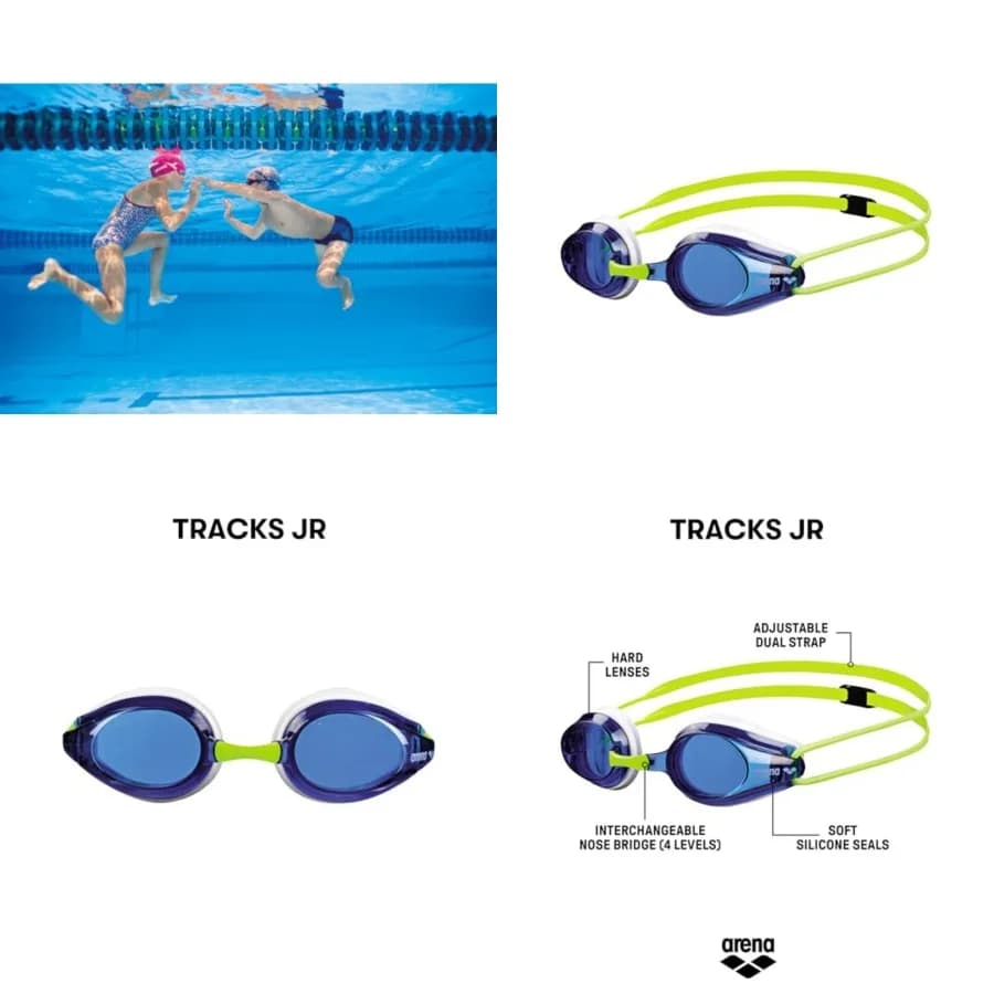 Occhialini da Nuoto Unisex Junior Essential Racing per Nuotatori Giovani e Ragazzi, Lenti Antiappannamento