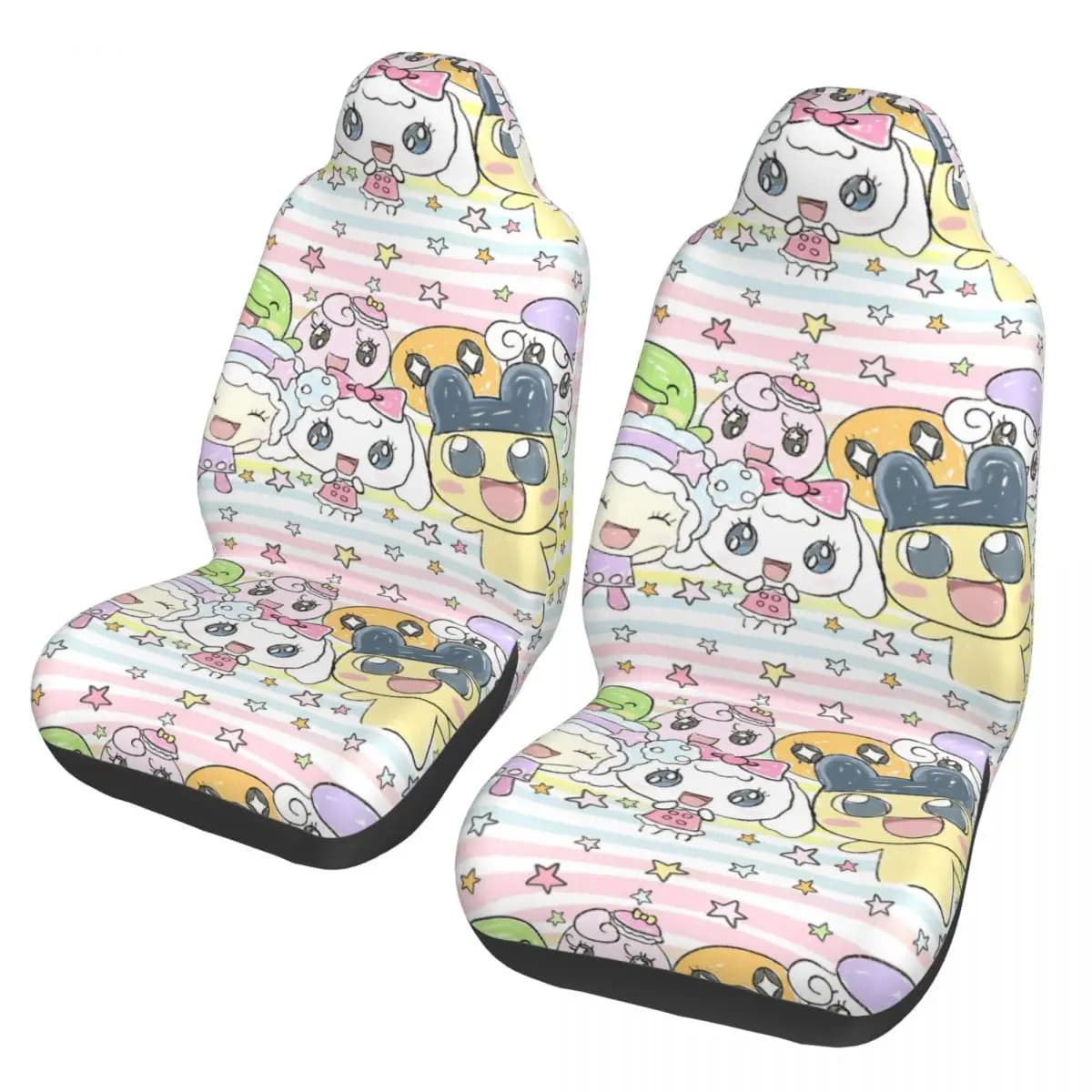 Tamagotchis Universal Car Seat Covers with Sympathetic Cartons, Suitable for All Types of Models, in Fibra