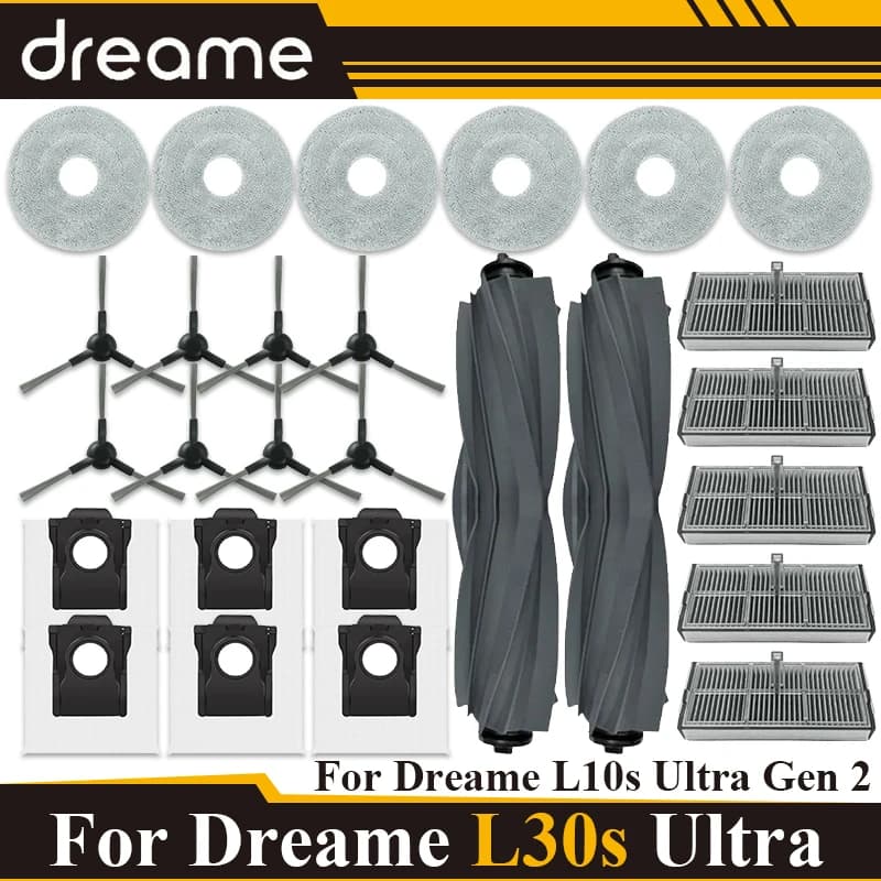 Compatibile Per Dreame L10s Ultra Gen 2/L30s Ultra Parti di ricambio Accessori Spazzola laterale principale Filtro Hepa Mop Sacchetto per la polvere in tessuto