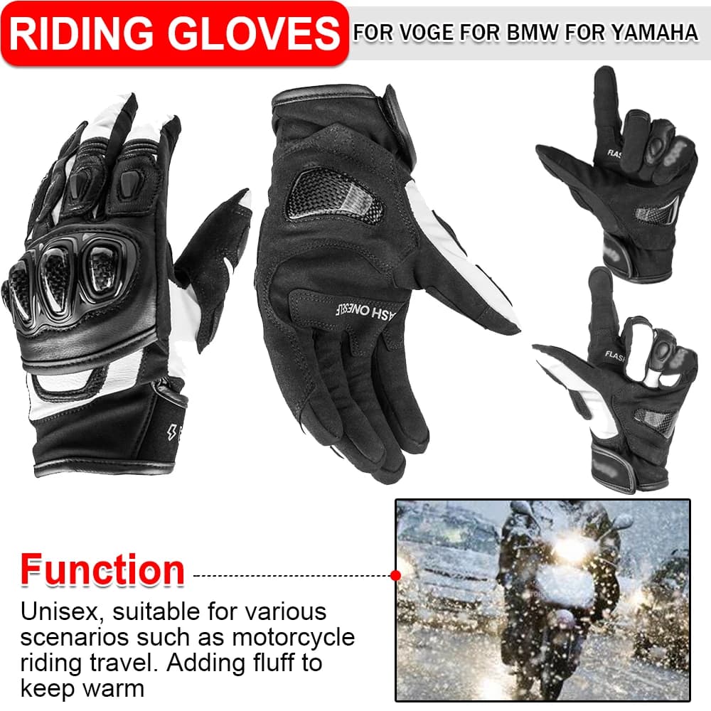 Guanti invernali da equitazione antivento per uomo e donna Guanti universali per schermo tattile con dita per guanti antiscivolo da viaggio in moto
