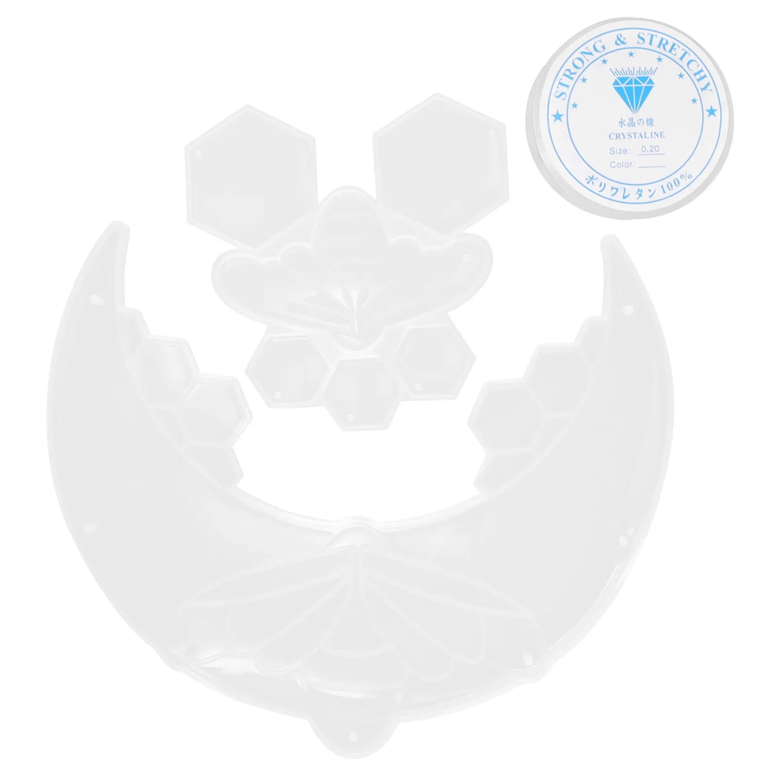 Set di Stampi in Silicone a Forma di Ape e Luna per Resina Epossidica UV, Flessibili per Creazioni Fai-da-Te, Gioielli e Decorazioni Murali