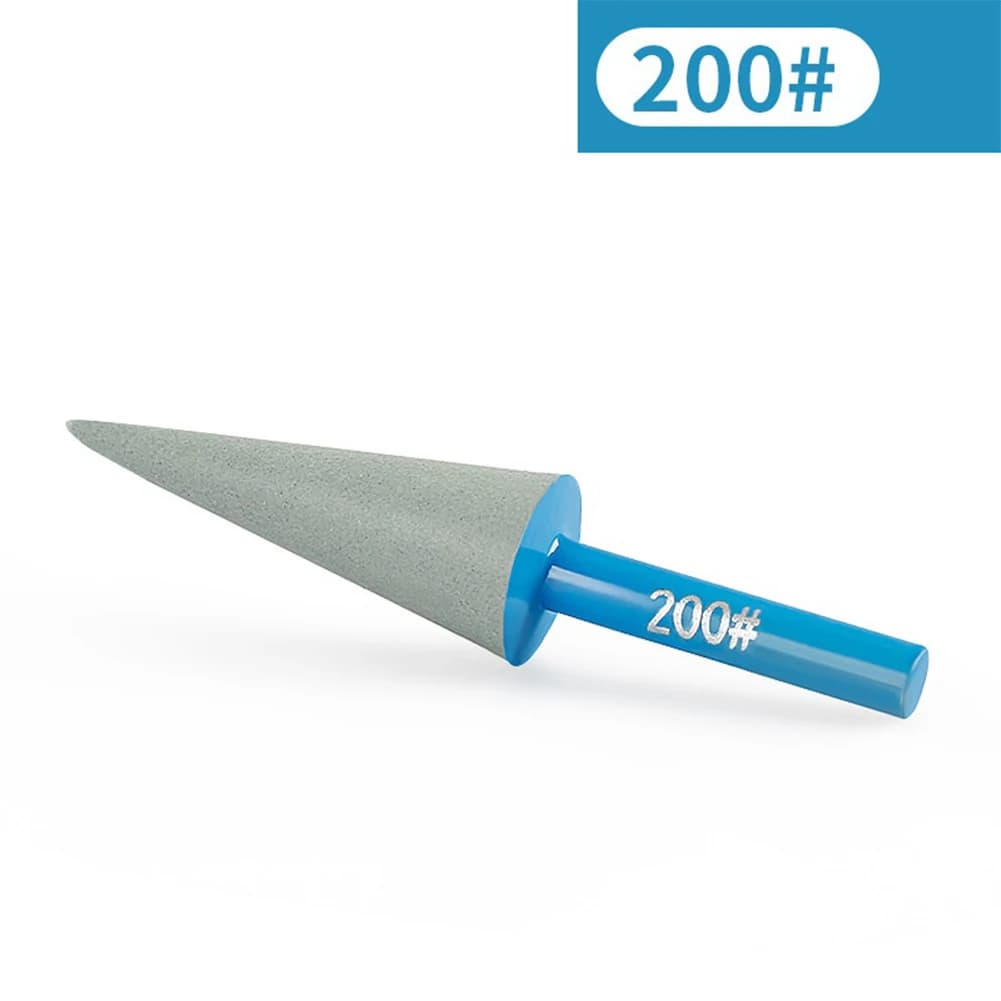 1pc Diamond Conical Burr Grinding Head 6mm Shank Stone Jade Ceramic Glass Carving Polishing Tools 50-1500 Grit