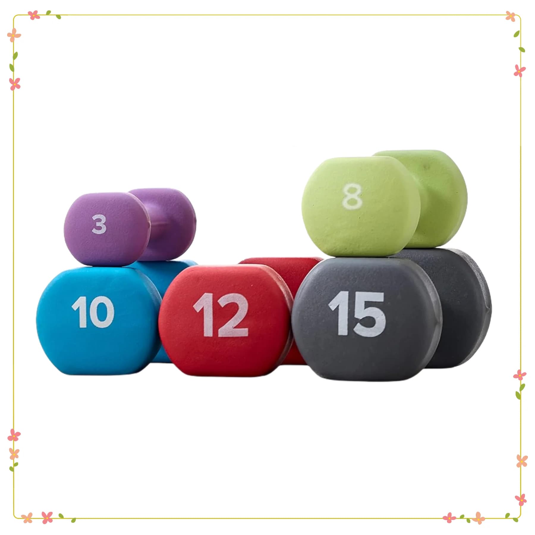 Manual weight with dumbbells (sold in single) - Neoprene workout and fitness manubris for gym equipment at home