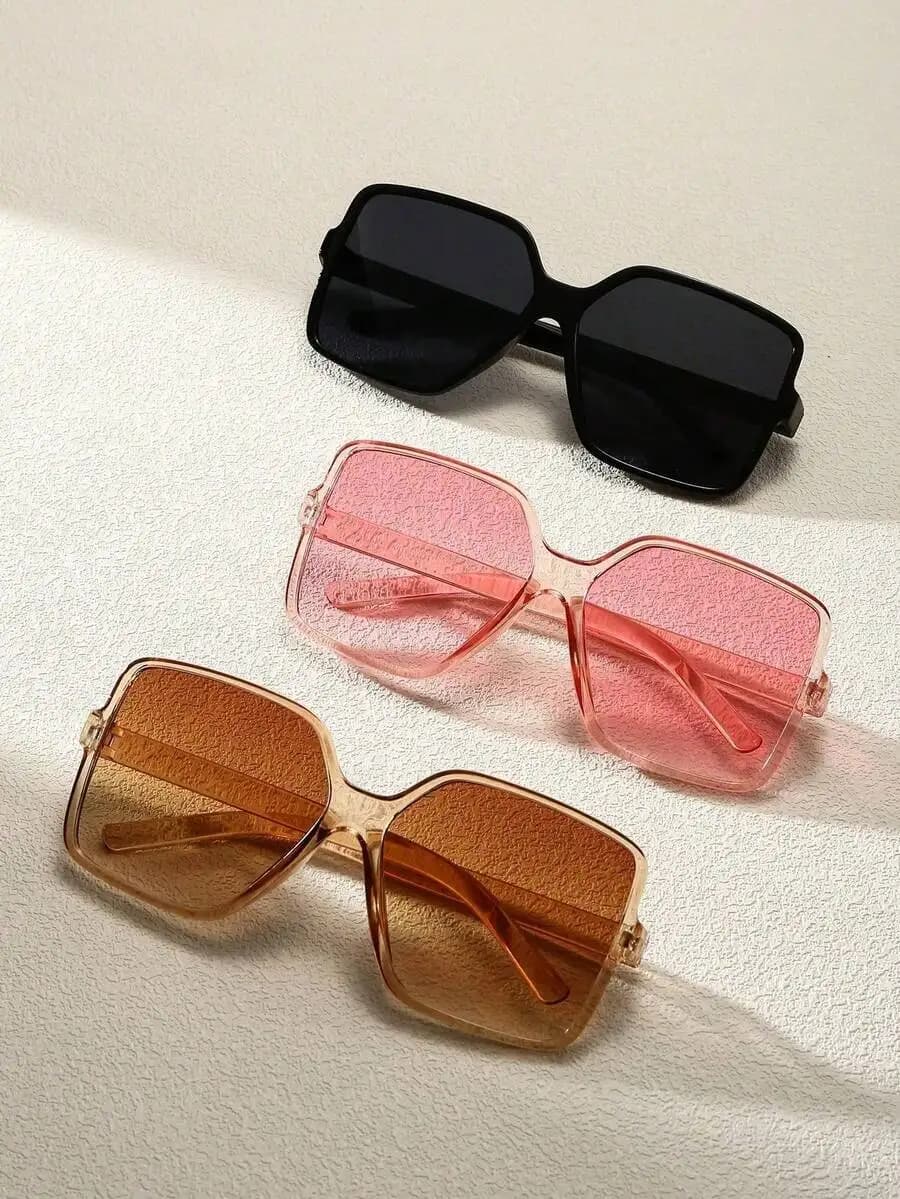Oversized Square Y2K Style Fashion Sunglasses For Women Casual Outdoor Travel Beach